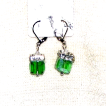 Women's Exotic Green Crystal Drop Dangle Statement Earrings Fashion Jewelry New - £9.88 GBP