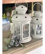 Grey Vintage Metal Candle Lantern - Large - $25.85