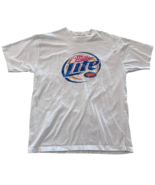 Vintage Miller Lite Shirt Mens White Beer Promo Graphic Tee sz XL - $34.64