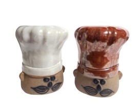 Set of 1970s Takahashi Le Chef Stoneware Salt &amp; Pepper Shakers Made In Japan - £14.73 GBP