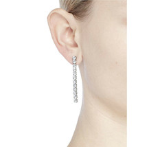 CZ by Kenneth Jay Lane 2 cttw Linear Earrings KE1005 NWT - £58.45 GBP