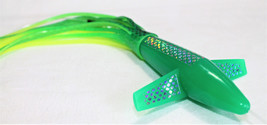 Teaser Bird Trolling Lure &#39;thrashes The Sea&#39; 11&quot; Incl Skirt Holo Fish Scale Grn - £7.86 GBP