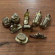 Monopoly Gold Tokens Lot of 9 Deluxe Edition Game Pieces Replacement Parts - £7.06 GBP