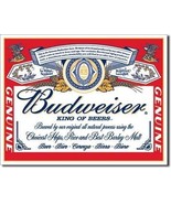 BUDWEISER 12 x 16 inch tin metal sign - €17,37 EUR