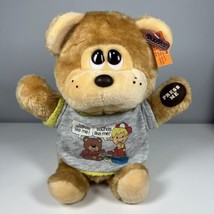 Dan Dee &quot;He Sounds Just Like Me!&quot; Record &amp; Play Vintage 13” Teddy Bear - $14.84