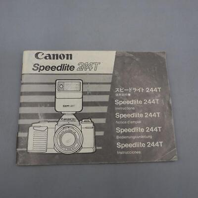 Vintage Canon Speedlite 244T Flash Instruction Manual - $14.84