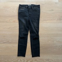 Free People Studded Payton Skinny Distressed Jeans Washed Black sz 27 - $19.99