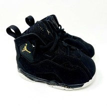 Jordan True Flight BT Black Metallic Gold Toddler Size 5C Sneakers 343797 026 - $59.95