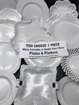 White Fine China Plates Platters Paintable CRAFTS Unpainted Vintage CHOI... - $6.65+