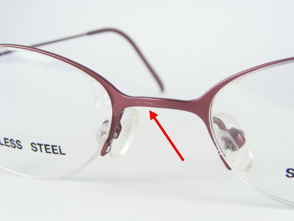 ST. MORITZ CYBER 805 WINE MATT EYEGLASSES GLASSES METAL FRAME 44-19-140mm "READ" Item image 5