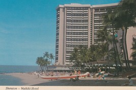 Postcard Sheraton Waikiki Hotel Beach Oceanfront Resort Honolulu 4x6 - $6.95
