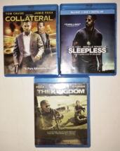 3 Jamie Foxx Blu-rays - Collateral + Sleepless + The Kingdom - Action Thriller - £10.15 GBP