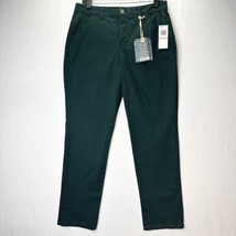 Democracy Jeans 10 Ab Solution Dark Green High Rise Trouser Tummy Control NEW - £31.42 GBP