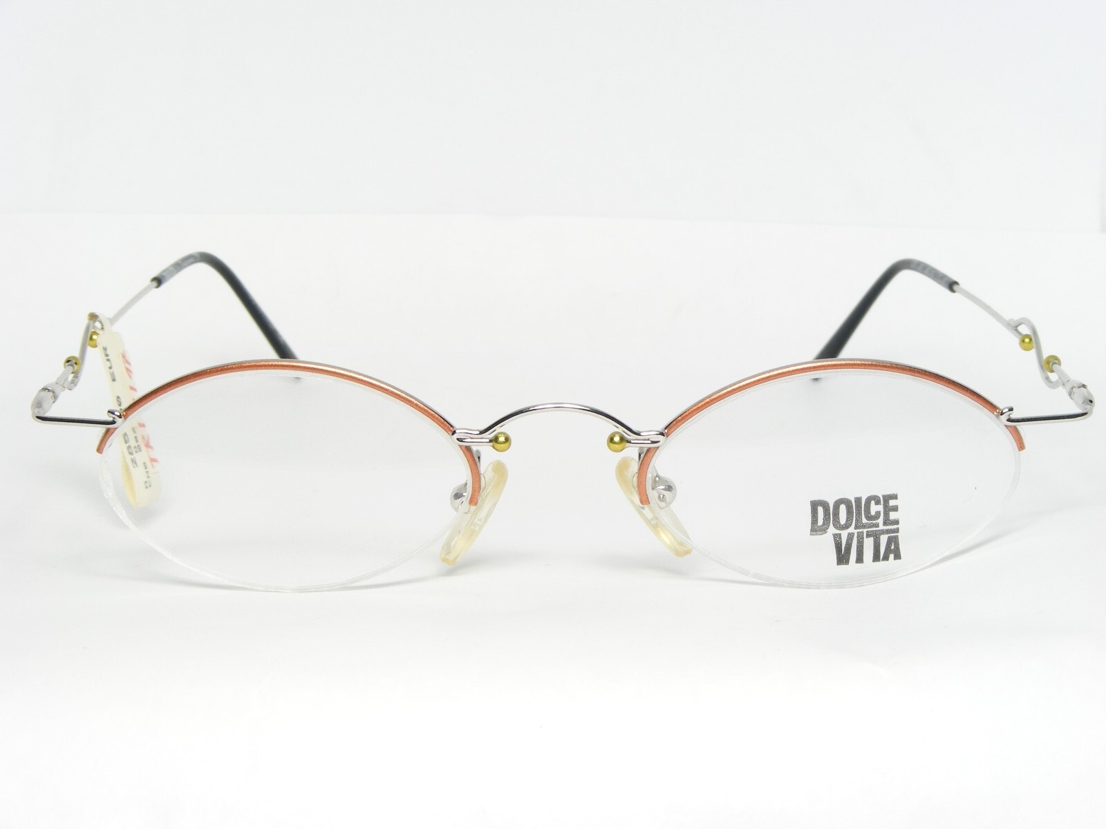 Vintage Dolce Vita Par Casanova DV-36 05 Orange/Argent Lunettes 45-19-140mm Item image 2
