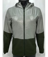 Under Armour Hybrid Windbreaker Jacket Coat Hooded Gray Fitted Cold Gear... - $29.70