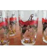 4x Vintage Hazel Atlas Pheasant Game Bird Hunting Drinking Juice Glass 3... - $39.99