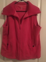 Lands&#39; End Women&#39;s Pink Full Vest Jacket Size XL - £25.44 GBP