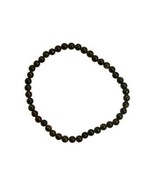 4Mm Black Obsidian Stretch Bracelet - £8.37 GBP