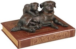 Sculpture TRADITIONAL Lodge Protective Momma Lab and Her Puppy Dog Labrador - £211.68 GBP