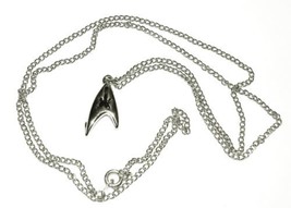 Star Trek Classic TV Series Command Logo Chevron Necklace Silver Tone NEW UNUSED - £11.61 GBP