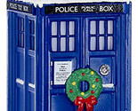 KURT ADLER DOCTOR WHO LIGHT-UP TARDIS w/WREATH CHRISTMAS ORNAMENT DW1162 - £13.24 GBP