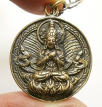Guan Yin Goddess Of Mercy Yin &amp; Yang Guanyin Quan Im Heal Pendant Success Lucky - £39.07 GBP