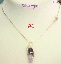 Amethyst Pendant Chain Necklaces 2 Choices - £8.27 GBP+