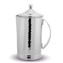water jug dispenser pitcher stainless steel 2 liters with lid - $50.59