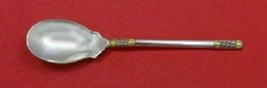 Aegean Weave Gold by Wallace Sterling Silver Ice Cream Spoon 6 1/2&quot; Custom - £53.72 GBP