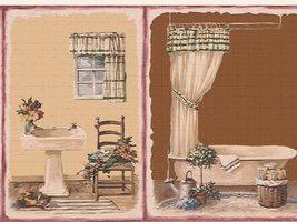 Dundee Deco DDAZBD9157 Peel and Stick Wallpaper Border - Country Brown T... - $21.77