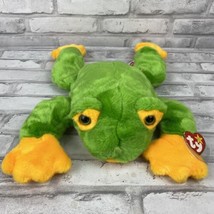 Retired TY SMOOCHY the FROG BEANIE BUDDY Green 1998 14 Inches - £13.47 GBP