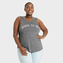NWT Grayson Thread Women&#39;s &quot;Bride To Be&quot; Tank Top, Heather Gray, 2X - $6.49