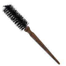 Vintage Goody Micro Mini Round Bristle Hair Brush Faux Wood Handle 1&quot; Ba... - $14.70