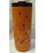 Davids Tea AUTUMN LEAVES ORANGE FAVOURITE TUMBLER hot/cold stainless ste... - $62.85