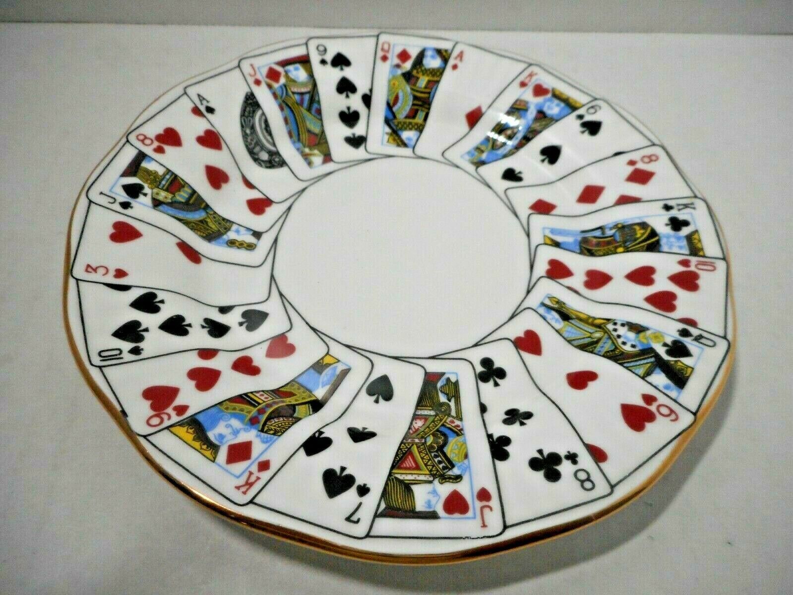 Primary image for Elizabethan Staffordshire Cut For Coffee England Bone China Playing Cards Saucer