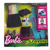 Barbie Crayola Rainbow Design Outfit Clothing Set DIY Barbie 2017 Rinse ... - £9.55 GBP