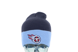 NOS Vintage NFL Tennessee Titans Football Knit Winter Beanie Hat Cap Blue Navy - £31.12 GBP