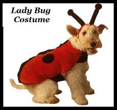 NEW 2 Pc Red Plush Lady Bug Halloween Dog Costume Outfit/Set M  Retail: ... - $14.00