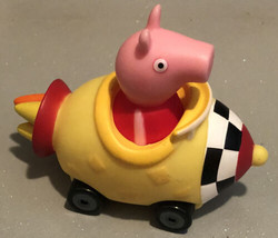 2003 Peppa Pig Mini Buggy Peppa In Yellow Rocket Vehicle 4&quot; - $9.89