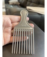 Vtg 90s Goody Plastic Textured Hair Pick Comb Lift Pre Owned Gray Travel... - €20,30 EUR