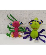 2 Miss Spider&#39;s Sunny Patch Kids 4&quot; Plush Shimmer Jewel Silly Squirt Nic... - £22.77 GBP