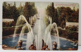 Russia PETERHOF, Private Garden of the Czar, St. Petersburg Vintage Post... - $12.95