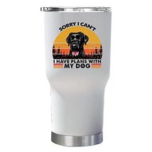I Have Plans With My Dog Black Labrador Tumbler 30oz With Lid Gift For Pet Paw L - £23.32 GBP