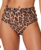 Bar III Women&#39;s Beach Cheetah Printed High Rise Bikini Bottoms Size Medium - £9.43 GBP