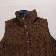 Hannah RN#45749 Women's Brown Button-Up Sleeveless Puffer Vest Size Large  image 11