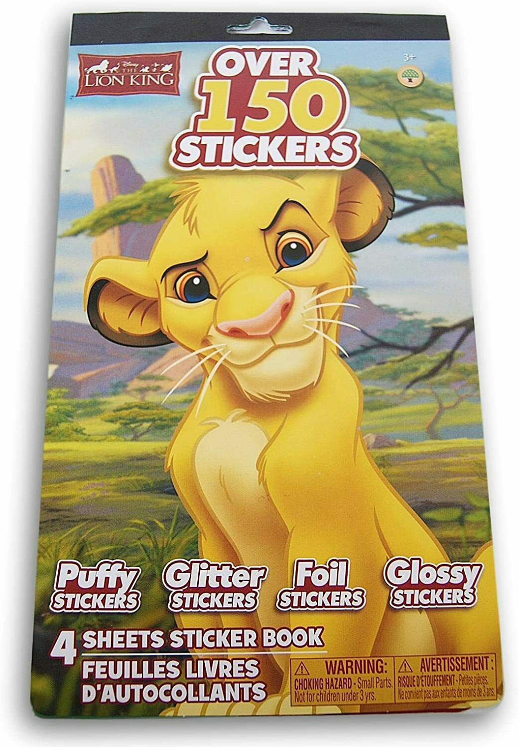 Primary image for The Lion King Simba Sticker Pad - 6 x 9.5 Inches - Over 150 Stickers