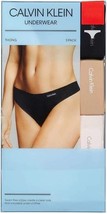 Calvin Klein Womens 3 Pack Thong Underwear Small Item New Box Broken - $23.28