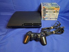 Sony Playstation 3 PS3 Game System Console CECH-2001A With 10 Games Tested - $186.99