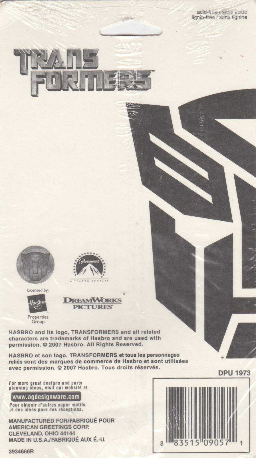 2007 Transformers Sticker Sheets(x 2) Item image 2