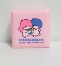Little Twin Stars Mini Case Kiki Lala Old SANRIO Logo 1986&#39; Vintage Retro - £27.66 GBP